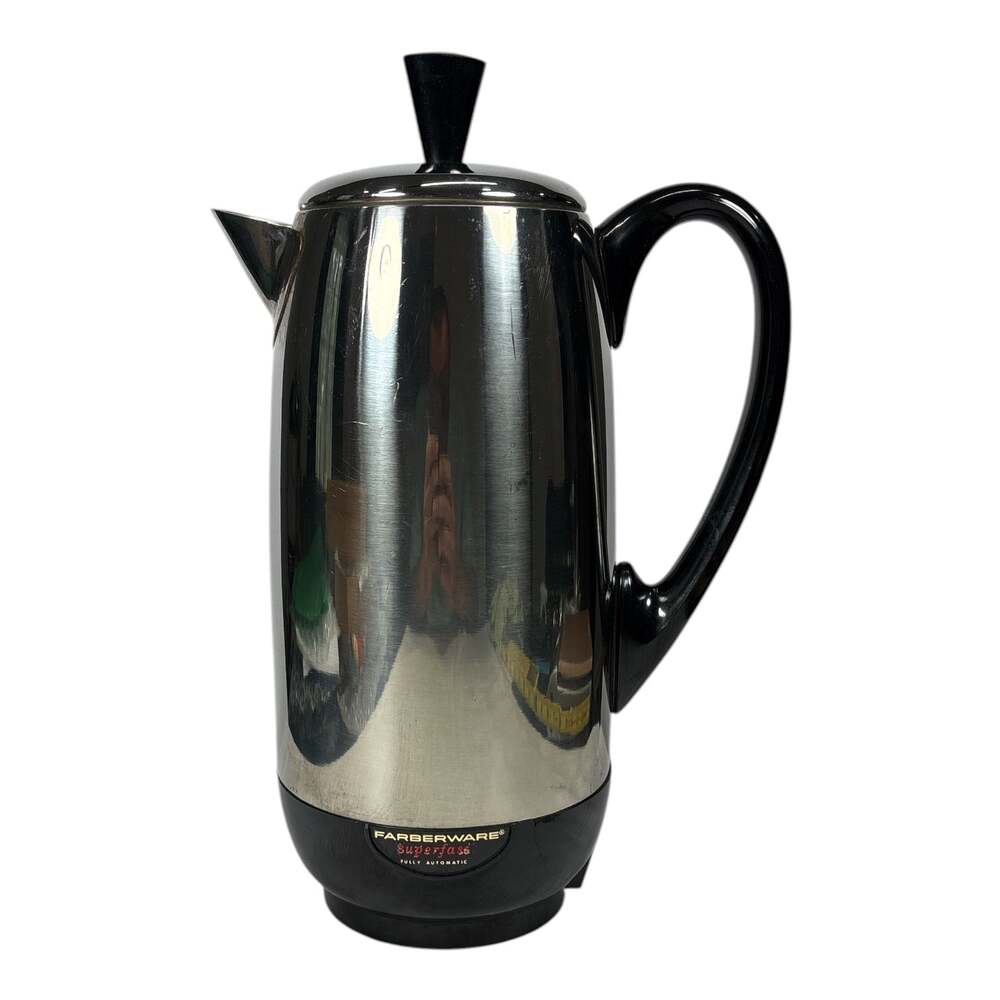 Vintage Farberware Superfast 142NT Electric Coffee Pot Percolator 12 Cup Works